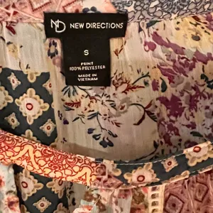 Boho top . New Directions brand. Size small thumbnail 5