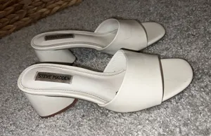 White Steve Madden Sandals Leather thumbnail 1