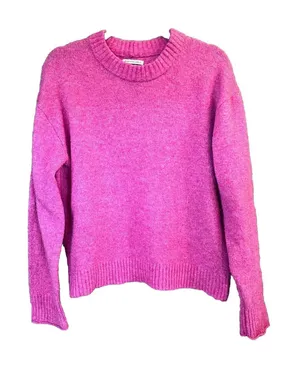 American‎ Eagle Womens Crew Neck Bright Pink Sweater Small thumbnail 1
