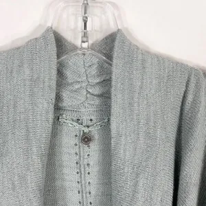 Anthropologie‎ Knitted Knotted Small Top Knit Sparkly Gray Blue Cowl Crochet 392 thumbnail 9