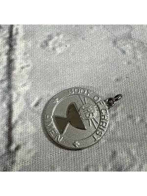 First Communion Body Of Christ Silver Charm Pendant thumbnail 3