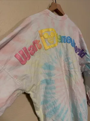 Disney Parks Walt Disney World Cotton Candy Tie Dye Spirit Jersey Size Large thumbnail 6