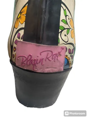 Blazin Roxx Sugar Skull Cowgirl Boots women size 8 Día de Los Muertos Talavera thumbnail 8