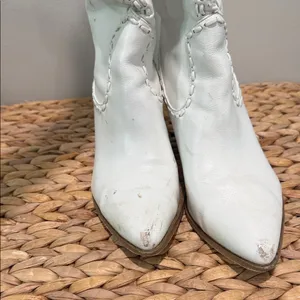 Billini White Heeled Boots Size 9 thumbnail 5