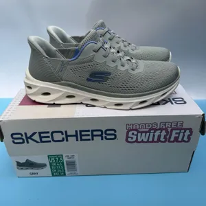 SKECHERS SWIFT FIT HANDS FREE ATHLETIC SNEAKERS SHOES WOMENS 7.5 Gray thumbnail 2