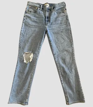 Madewell‎ the Perfect Vintage Jeans Women 30 Blue High Rise Distressed Knee thumbnail 1