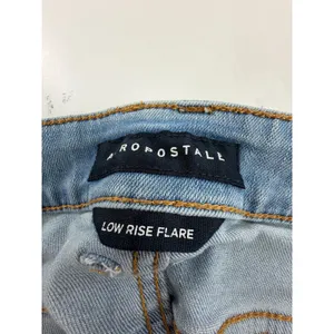 Aeropostale Low Rise Flare Jeans Light Wash Blue Patch Pockets LXSFBA195 25x30.5 thumbnail 3