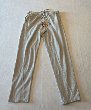 Groceries Apparel Wide Leg Ticking Stripe Organic Cotton Lounge Pants thumbnail 1