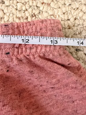 NWT MONROW Original Fleece Ultimate Shorts Pink Heather Made in USA Pull On S thumbnail 5