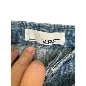 Vervet Women Jeans Distressed Tie Belted Patch Pocket Super High Denim‎ Sz. 34 thumbnail 5
