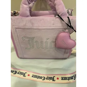 Juicy‎ Couture Extra Spender Mini Tote Fondant Pink Rhinestone Crossbody Bag thumbnail 2
