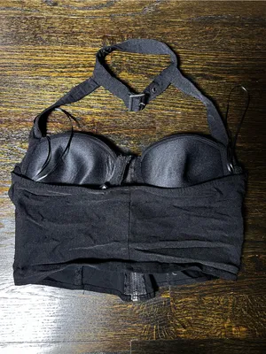 Killstar Night Patrol Black Halter Corset Zip Buckle Accents Goth Metal Medium thumbnail 8