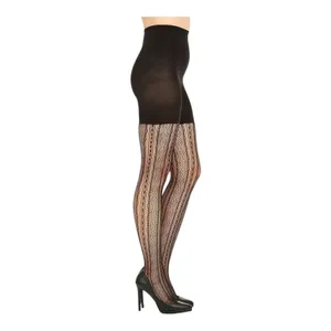 SPANX Star Power Center Stage Double Diamond Stripe Shaping Tights Black Size C thumbnail 15