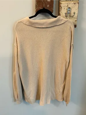 Free People Beach Picnic Sweater Mini Dress | Beige thumbnail 3