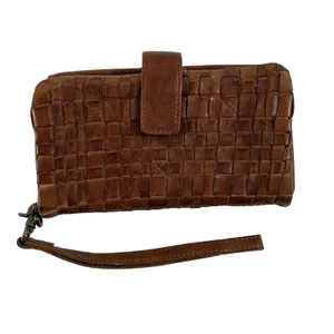 Valenca Holland Brown Woven Distressed Leather‎ Wallet Credit Card ID Holder thumbnail 3