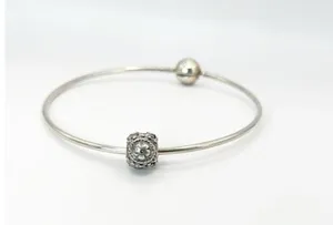 Pandora Easter Bunny Egg Holiday Bead With Clear Cubic Zirconia Authentic Charm thumbnail 3