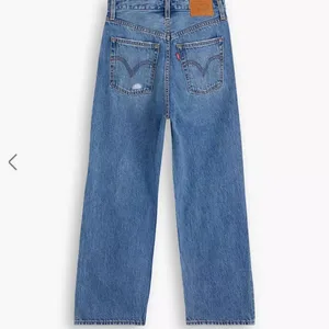 Levi's Blue Distressed Wide-Leg Jeans thumbnail 4