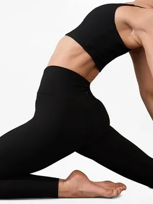Athleta Rib Elation Tights Black Leggings Ultra High‎ Rise thumbnail 2