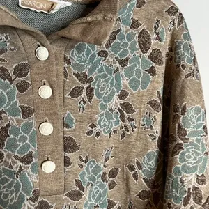 Vintage floral collared pullover Brown Size M thumbnail 2