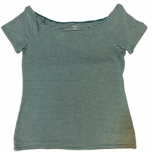 NWOT Old Navy Teal & White Striped XL Classic Shirt thumbnail 4