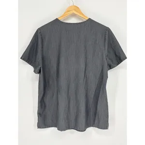 FIGS‎ Caspian V-Neck Scrub Top Large Heathered Charcoal Gray Single Pocket thumbnail 5