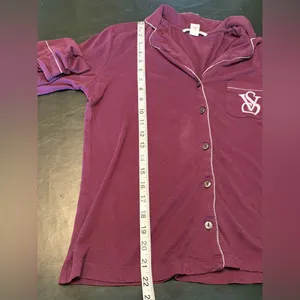 Victoria's Secret Burgundy Pajama Set size XS thumbnail 6