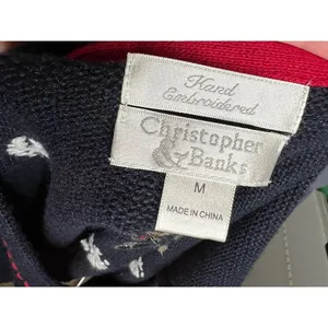 Christopher & Banks Christmas winter sweater vest snowflake mitten hat scarf thumbnail 7
