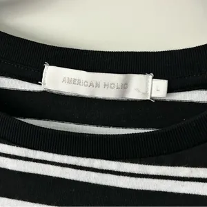 American Holic Black and White Striped Sleeveless Top Large thumbnail 3