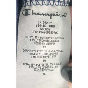 Champion Hooded Sweatshirt Womens Xl Navy With Red‎ Lettering. thumbnail 5