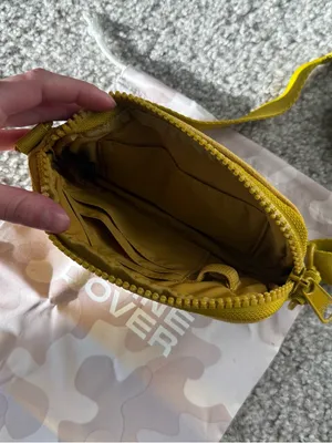 Dagne Dover Mustard Quilted Crossbody Bag with Adjustable Strap thumbnail 3