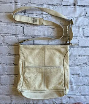 The Sak Leather Crossbody Purse Ivory Adjustable Strap thumbnail 5