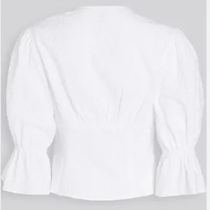 Rebecca Taylor La Vie Leaf Embroidered Cotton Top nwt $195 extra large XL corset thumbnail 7