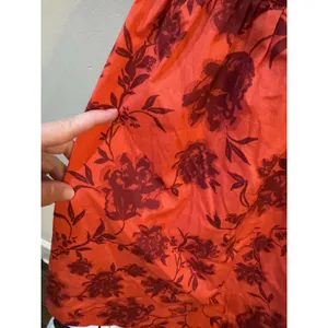 Free People Meet Me In Maui Red Printed Dress Size Medium Pinafore Bow thumbnail 6