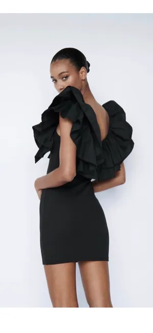 ZARA Mini Dress Black thumbnail 5