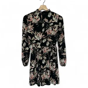 Soiéblu Floral Choker Dress Small Black Pink Cutout Romantic Boho Feminine Cute thumbnail 3