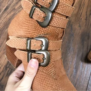 Matisse • Harvey Multi-Strap Boot embossed leather buckle tan western ankle thumbnail 10
