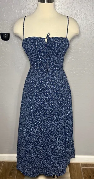 All In Favor Floral Spaghetti Strap Midi Dress, XS thumbnail 1