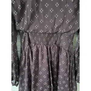 Free People Baby Dee Dress Maroon A Line Burgundy XS Retro‎ Geometric thumbnail 5
