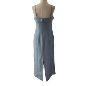 Abercrombie&Fitch Blue Pinstripe Maxi Dress Women Sz Small NWT MSRP $110 | 21-2 thumbnail 2