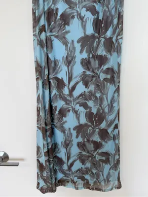 Pretty Garbage Strapless Blue Floral Maxi Dress thumbnail 3
