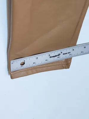 Abercrombie and Fitch Light Brown Faux Leather Pants Size XL thumbnail 6