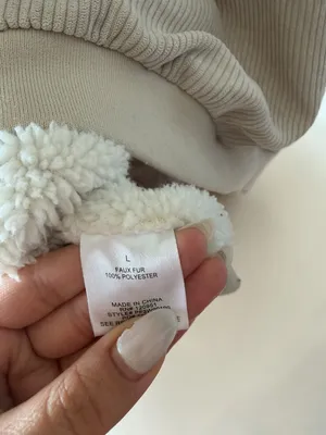 Pink Republic Corduroy‎ Sherpa-Lined Bomber Jacket, Size L thumbnail 4