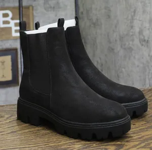 NEW Journee Collection Womens Faux Suede Chelsea Boots Black 8M thumbnail 1