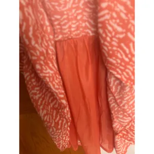 Lush Dark Coral Abstract Smocked Mini Dress Womens Small Beachy Vacation Summer thumbnail 3
