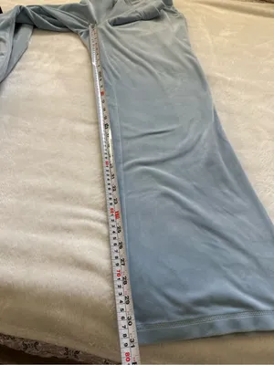 Juicy Couture Light Blue Rhinestone Logo Wide-Leg Velour Jeans thumbnail 9