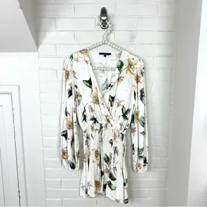 Shore Floral Smocked Waist Mini Dress Size XS thumbnail 2
