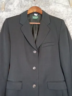 J Crew Vintage Black Wool Blazer Classic 3 Button Career Jacket Timeless Academi thumbnail 4
