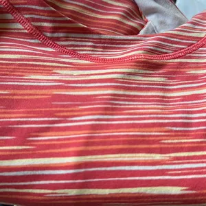The North Face Orange Stripe Athletic Nylon Tank Top Vapor Wick Medium thumbnail 7