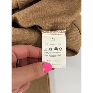 Camel‎ Brown Wide Leg High Waisted Trousers Flap Pockets Runs Small 1XL thumbnail 6