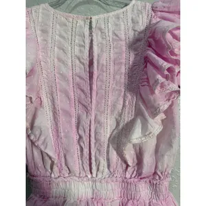 LoveShackFancy Natasha Heritage Mini Dress Pink Sz P (00)Fairy Whimsy Boho thumbnail 9